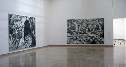 Installation view of ‘Ugo Rondinone: Becoming Soil’ at the Carré d’Art